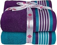 Vista 7 de CASA COPENHAGEN Diseñado en Dinamarca, 2 toallas de baño grandes de 550 GSM, 2 toallas de mano grandes, 2 paños de lavado, juego de 6 toallas