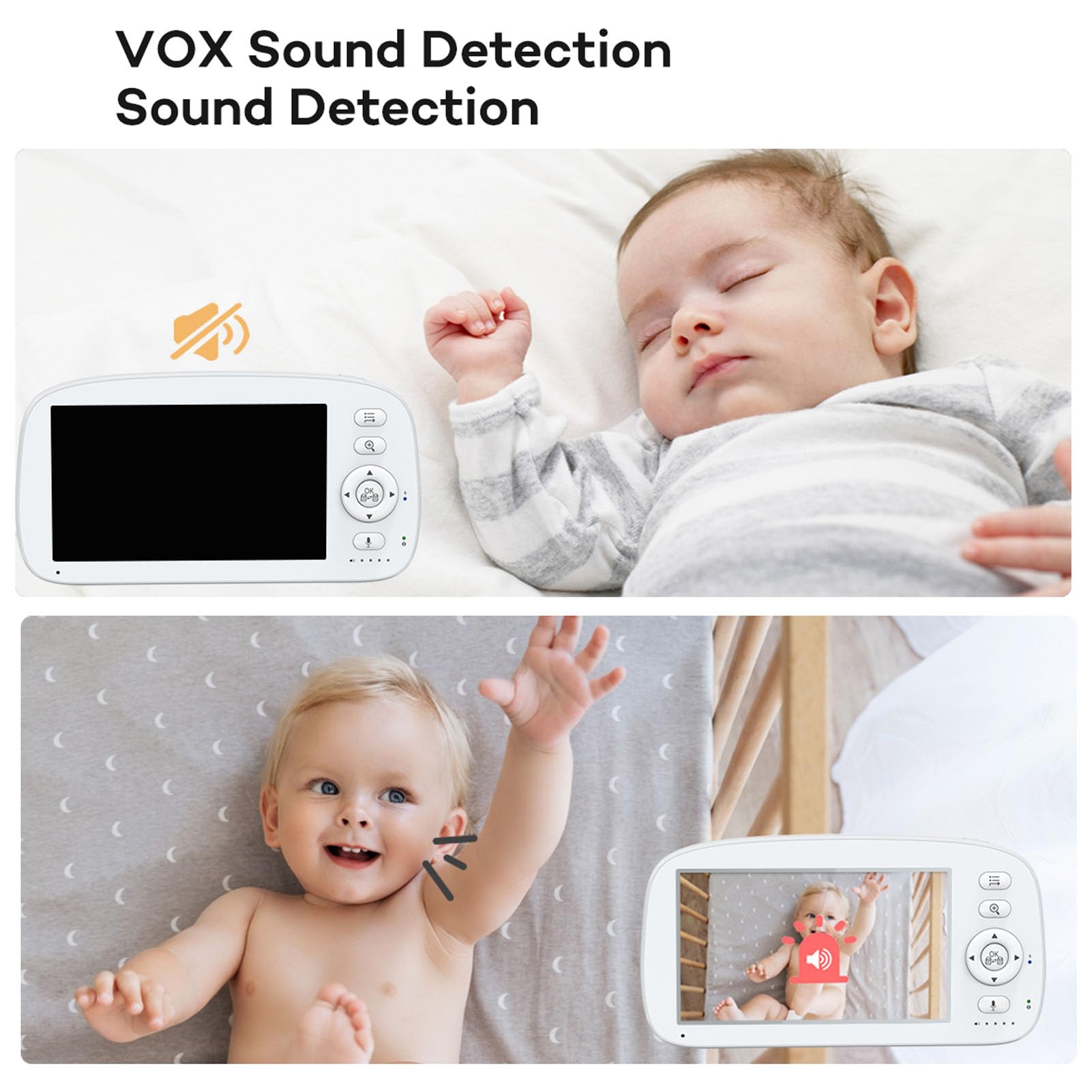 Marhynchus Moniteur bébé sans écran WiFi 720P (Prise UE 100-240V)