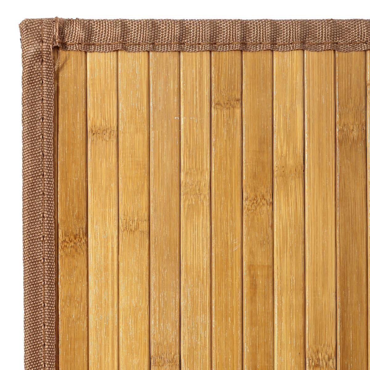 LOLAhome - Alfombra para Salón de Bambú Natural Antideslizante de 200x300 cm Marrón Claro, Resistente a la Humedad y Manchas. Ideal para Cocina, Dormitorio, Comedor y Salón
