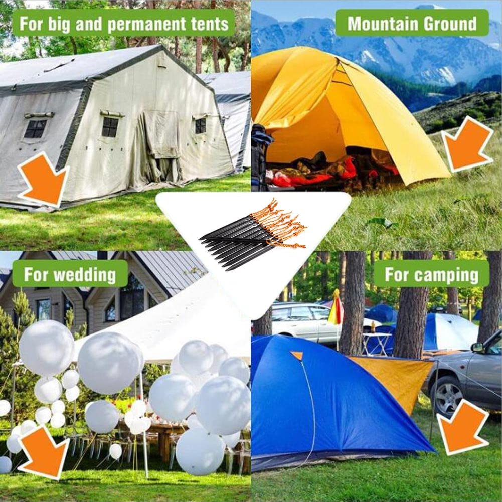 Lot De 20 Sardines De Tente En Aluminium 18 Cm Avec Cordon Réfléchissant - Pour Camping, Bâche, Auvent, Fixation Solide