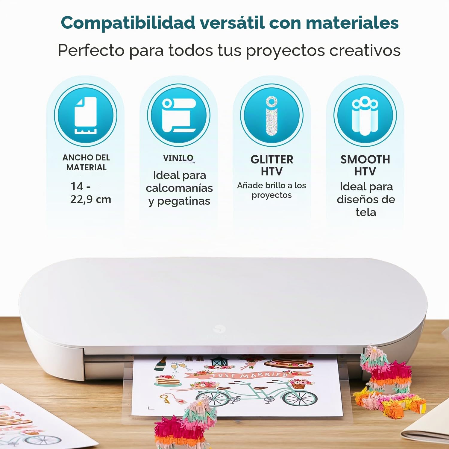 Silhouette America Portrait 4 - Máquina de corte de vinilo, paquete de inicio, cortador de precisión de 9 pulgadas con software de edición de diseñador, 24 hojas de vinilo Oracle, kit de herramientas