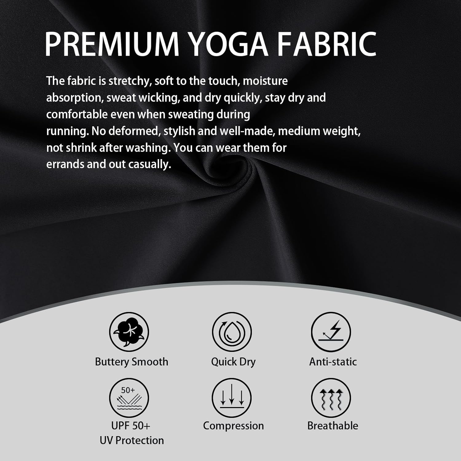 YOYOYOGA Sweatpants for Women Stretchy Joggers with Pockets Soft Baggy Workout Pants Gym Athletic Jogging Track Pants Elastic Waist (Black) XL - Image 3