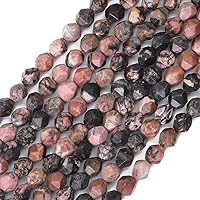 Vista 23 de Cuentas redondas facetadas de ágata india natural de 6 mm para hacer joyas, 36 cm/hebra