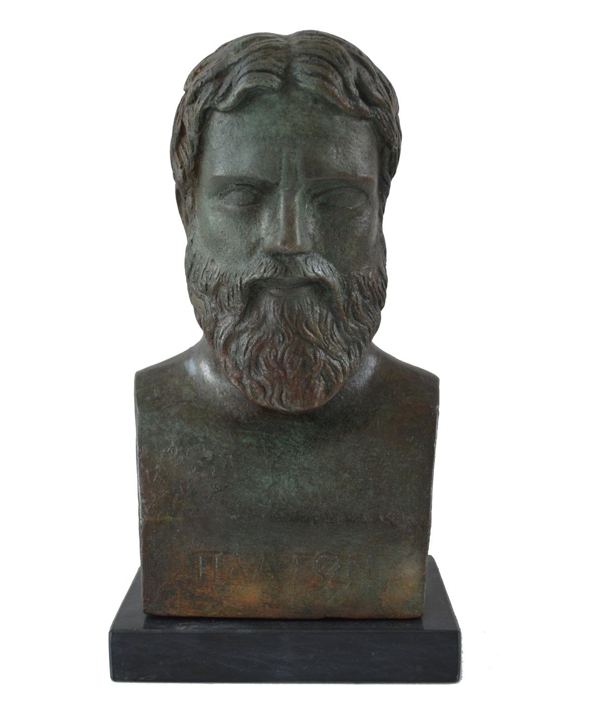 Estia Creations Busto Platón con Efecto Color Bronce - Filósofo Griego Estudiante de Sócrates - Platonas