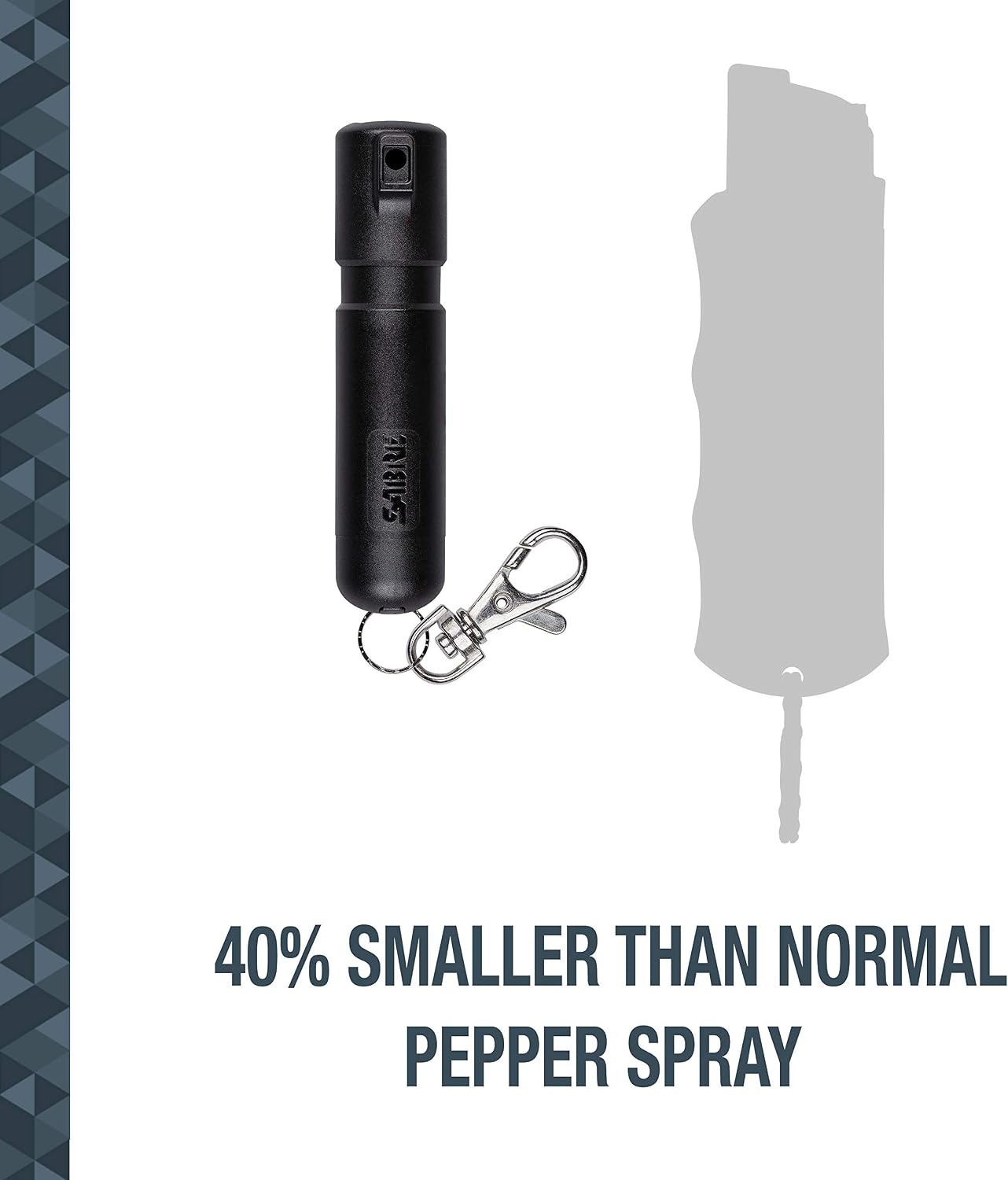 SABRE Mighty Discreet Pepper Spray, Protect Against Multiple Threats with 16 Bursts, Ultra-Compact Design Is Easiest To Carry, 40 Percent Smaller Than Other Pepper Sprays, UV Marking Dye, Snap Clip