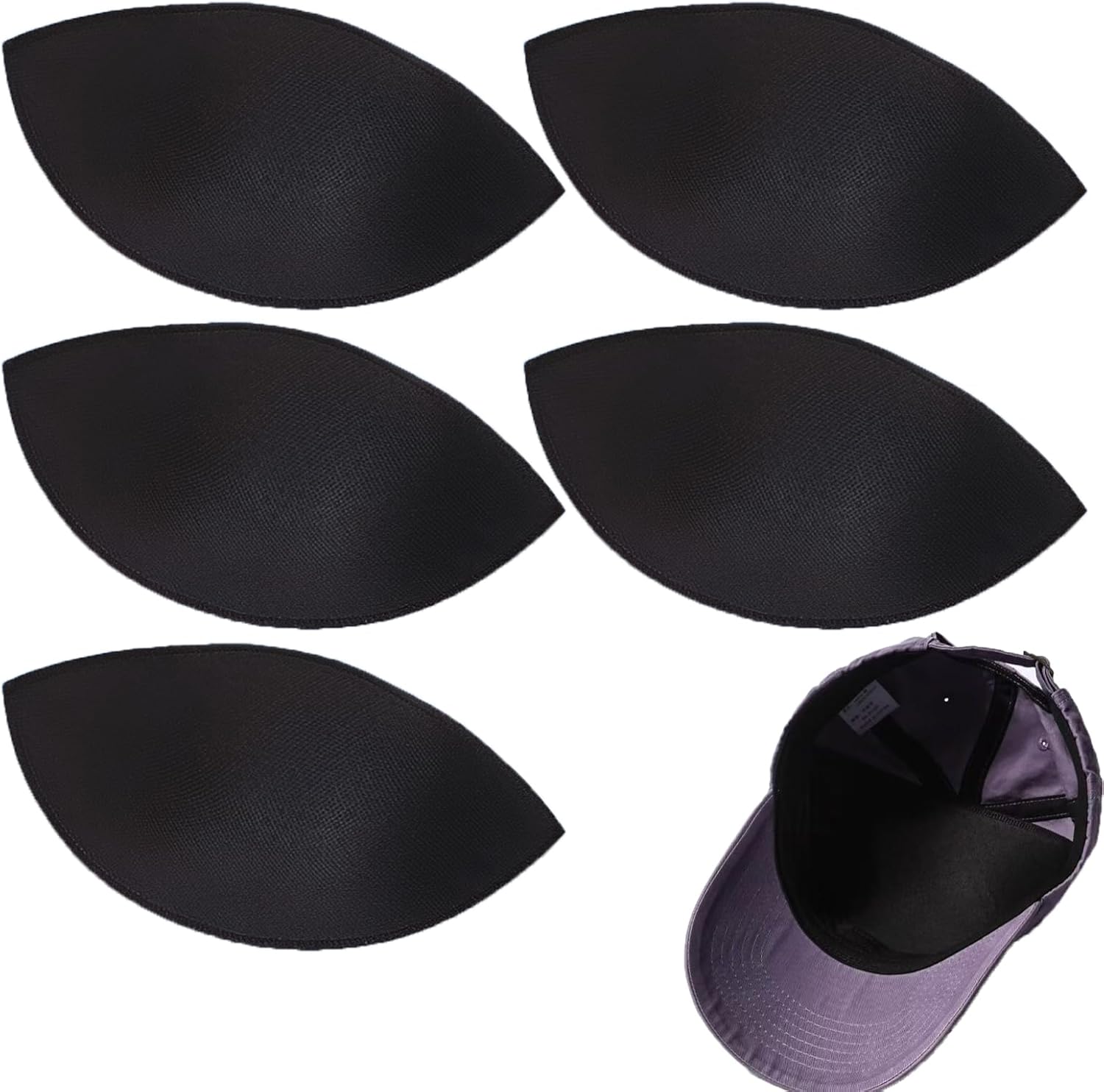 5 PCS Hat Shaper Insert, Absorbent Sweat Pads for Hats, Baseball Caps Liners Sweat Protection, Inserts Shapers