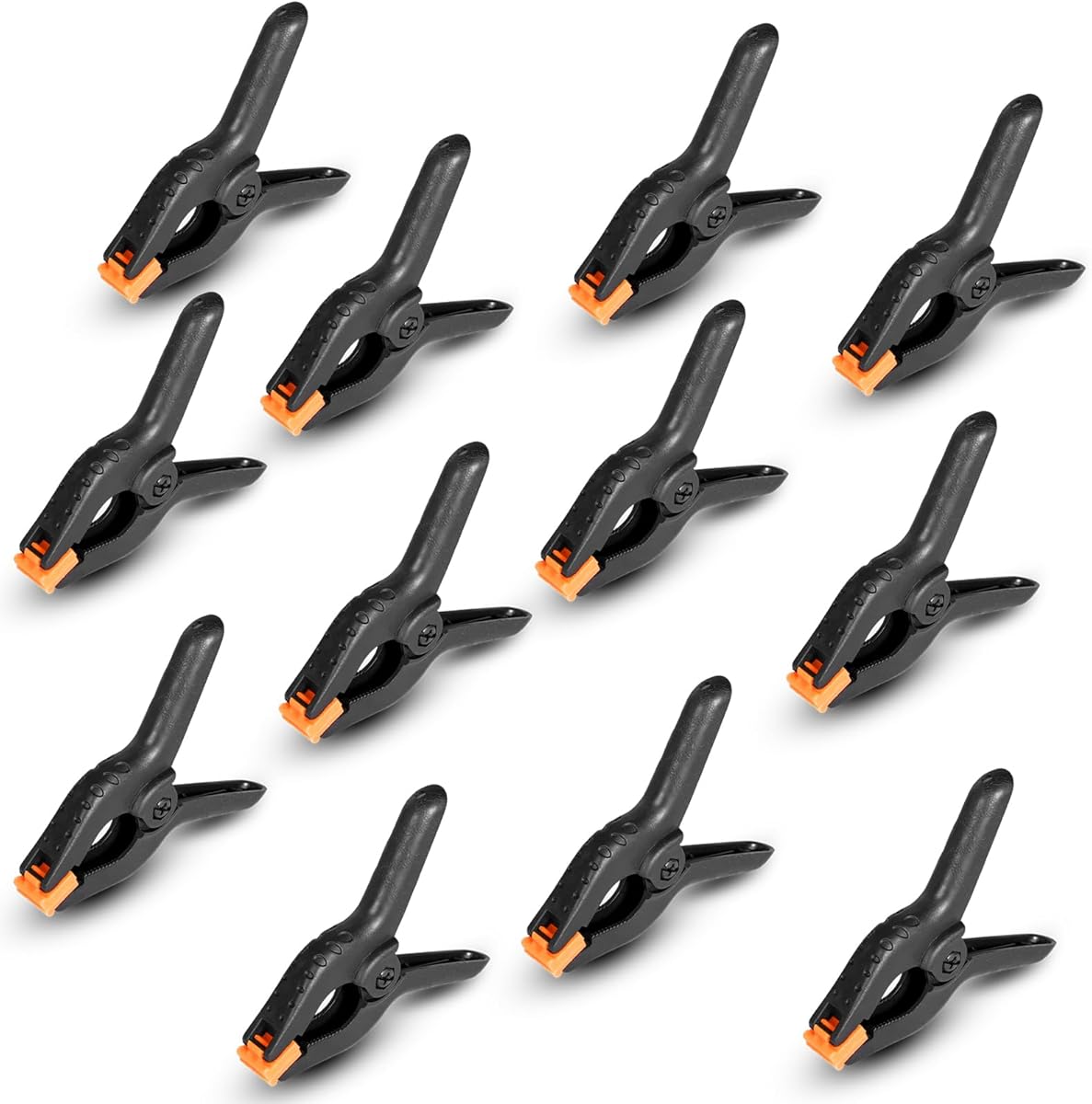 Spring Clamps 12 Pack, 3.5 inch Spring Clips for Crafts & Professional Backdrop Clips, Heavy Duty Plastic Clamps for Woodworking