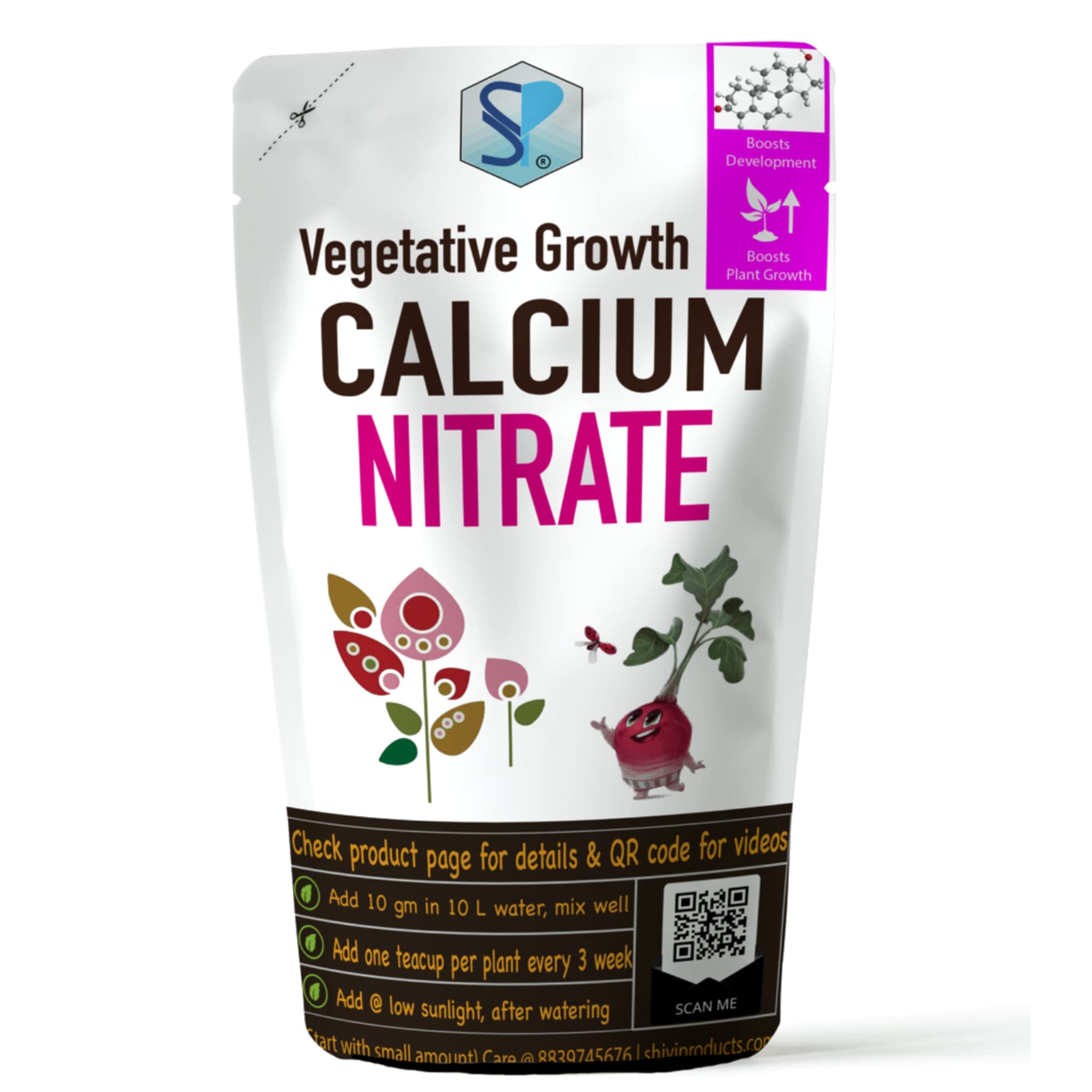 Shiviproducts Calcium Nitrate Fertilizer to prevent cracking of Fruits and Vegetables | For Home Gardening | For Root Growth and Plant Transplant (250) (B094QT6YGT) Amazon Price History, Amazon Price Tracker