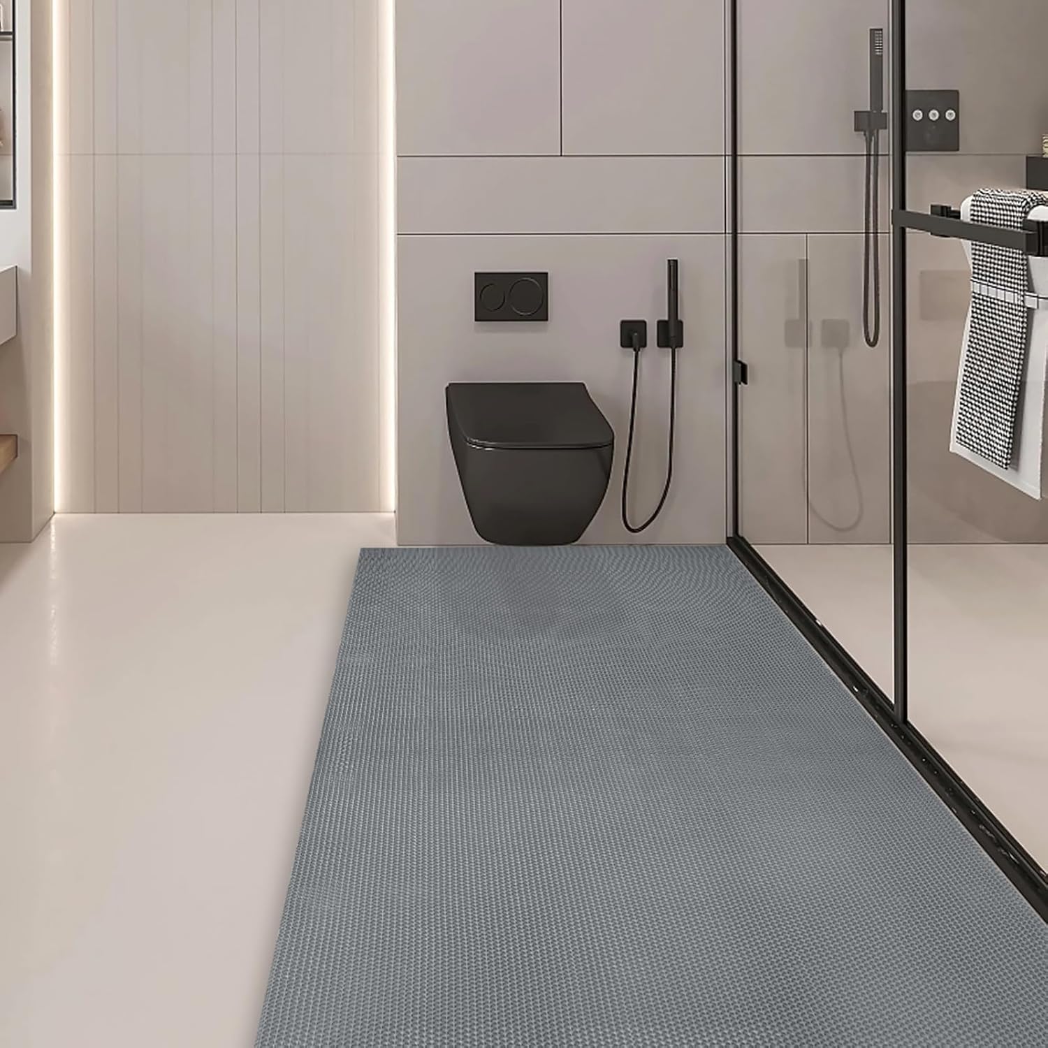 Non-Slip Drainage Floor Mat 3x10Ft Commercial PVC Mesh Hollow Mats 0.22'' Thick Swimming Pool Deck Mats Bath Shower Floor Mat for Wet Area Kitchen Pool Restaurant Garage Restaurant Bars