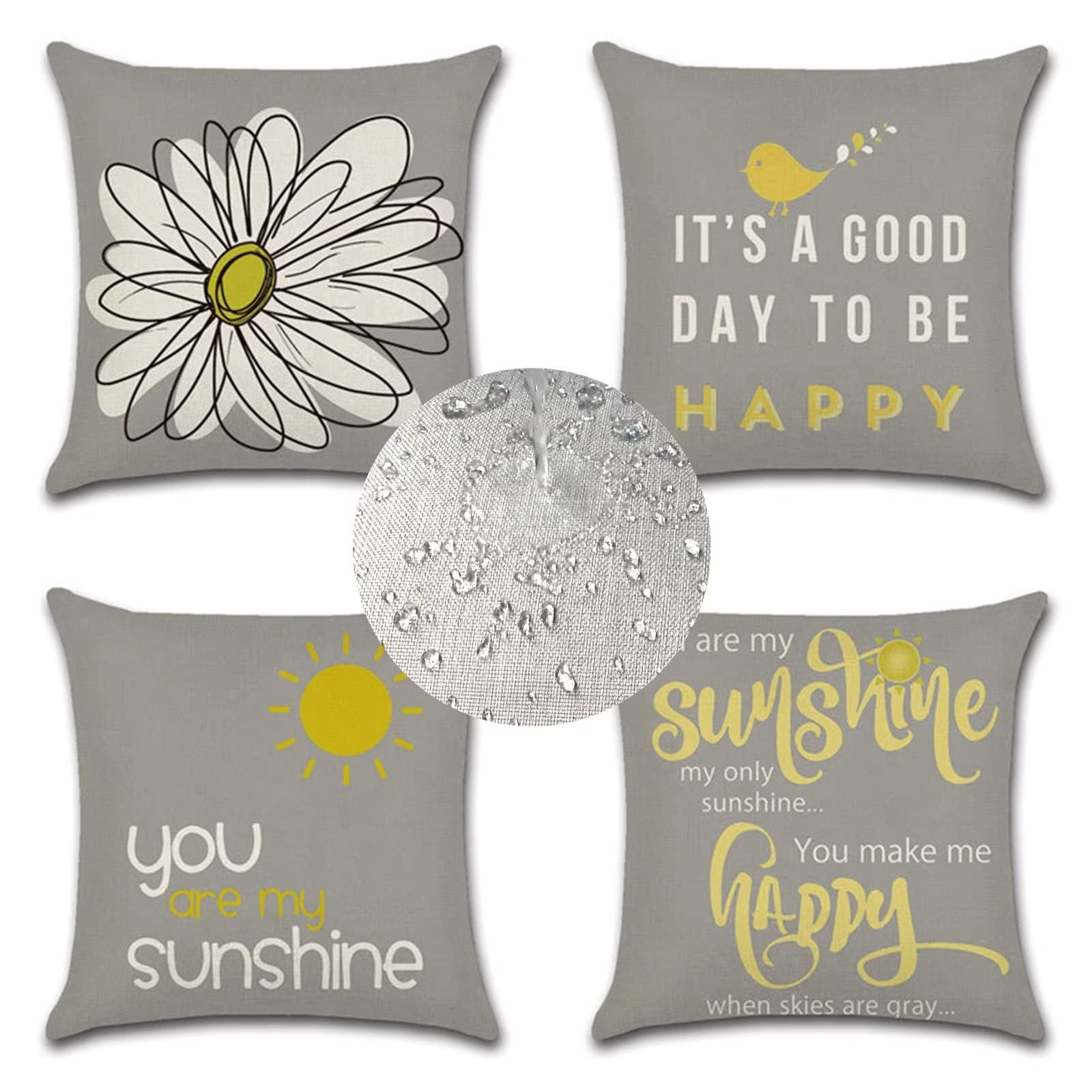 Housses de coussin de jardin imperméables jaunes pour sublimer votre terrasse et salon