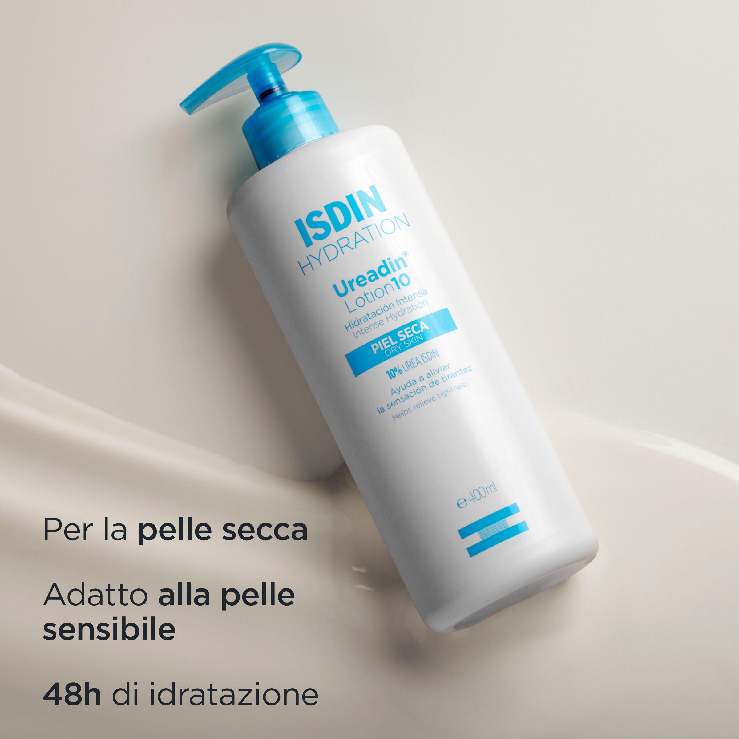 ISDIN Ureadin Lotion10 (400 ml) | Lozione Idratante con 10% Urea | Idrata Intensamente e Aiuta ad Alleviare la Sensazione di Tensione | Consigliata per Pelli Secche