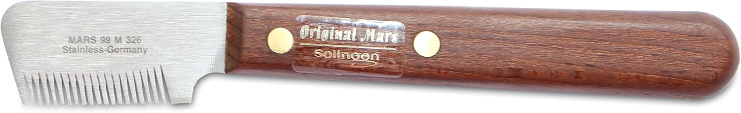 Mars Coat King dog stripping knife with short-wide blade