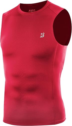 Camiseta de compresión para hombre, sin mangas, atlética, camiseta de entrenamiento, capa base de secado rápido para gimnasio, correr, entrenamiento