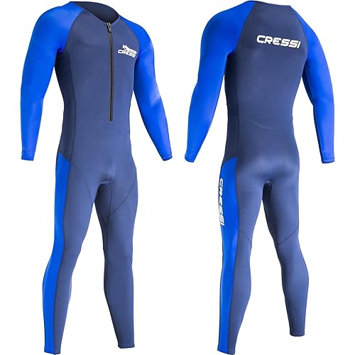 Cressi 2 mm Front-Zip Neoprene Wetsuit for Snorkeling, Swimming, and Watersports - Wahoo Man: Designed in Italy by Cressi