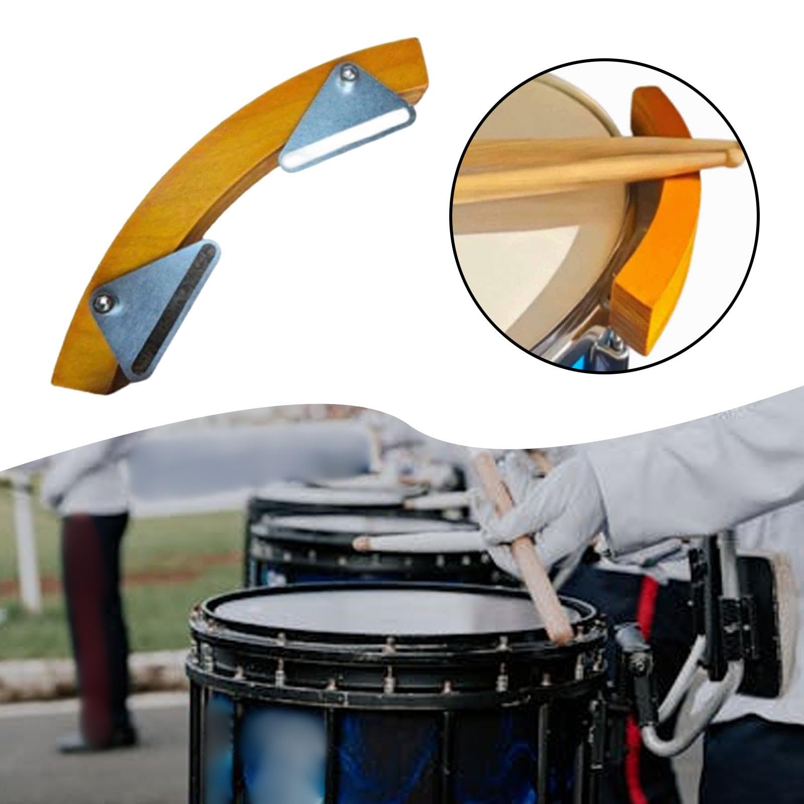 Click Percussion Wood Block Accessorio Drum Rimshots Blocco Riser Legno Montaggio Rapido Ideale per Musicisti E Studenti Adatto per Allenamenti Studio, Giallo