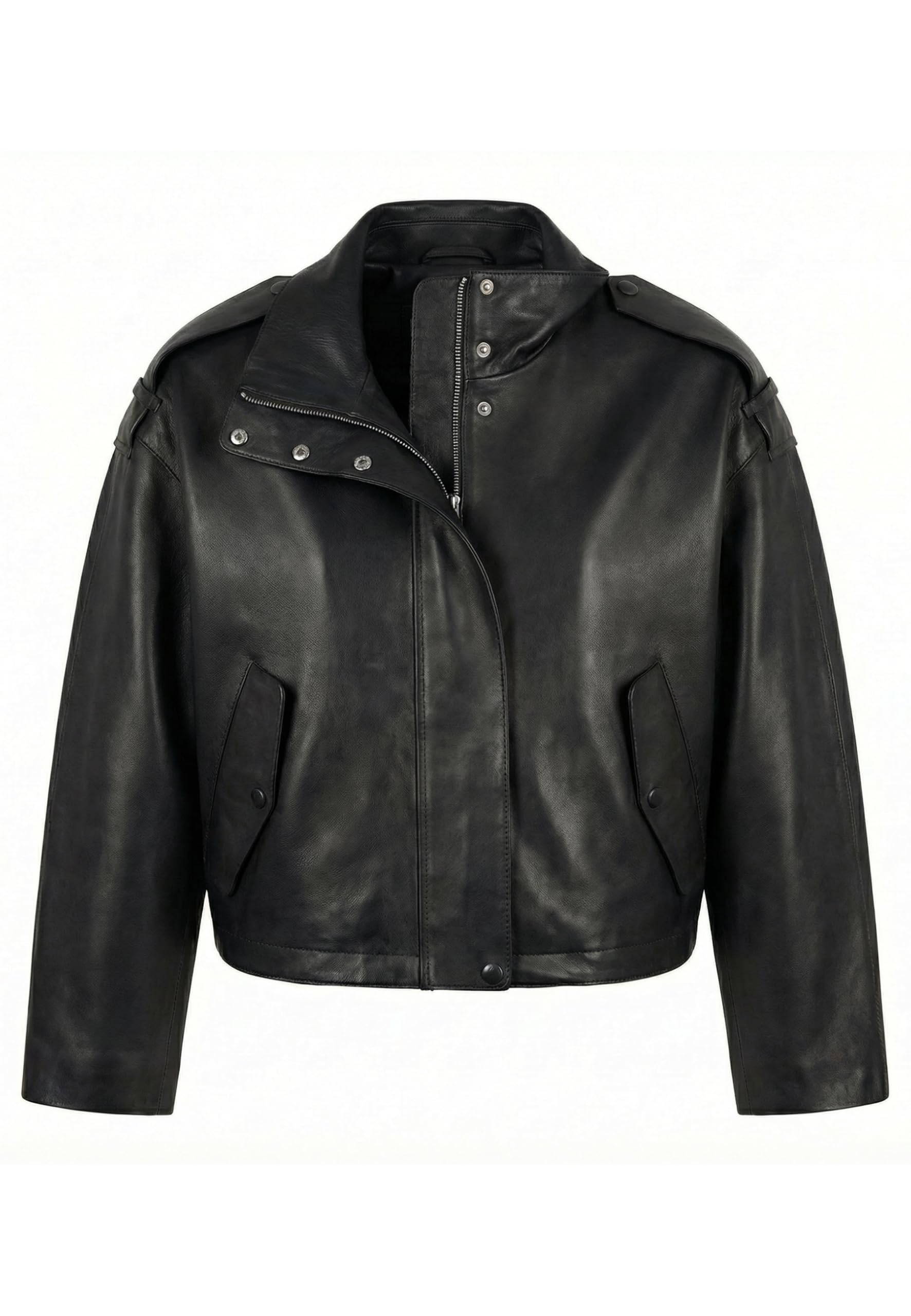 RICANO Damen Lederjacke DEBORA – Oversized Eleganz mit markantem Umlegekragen