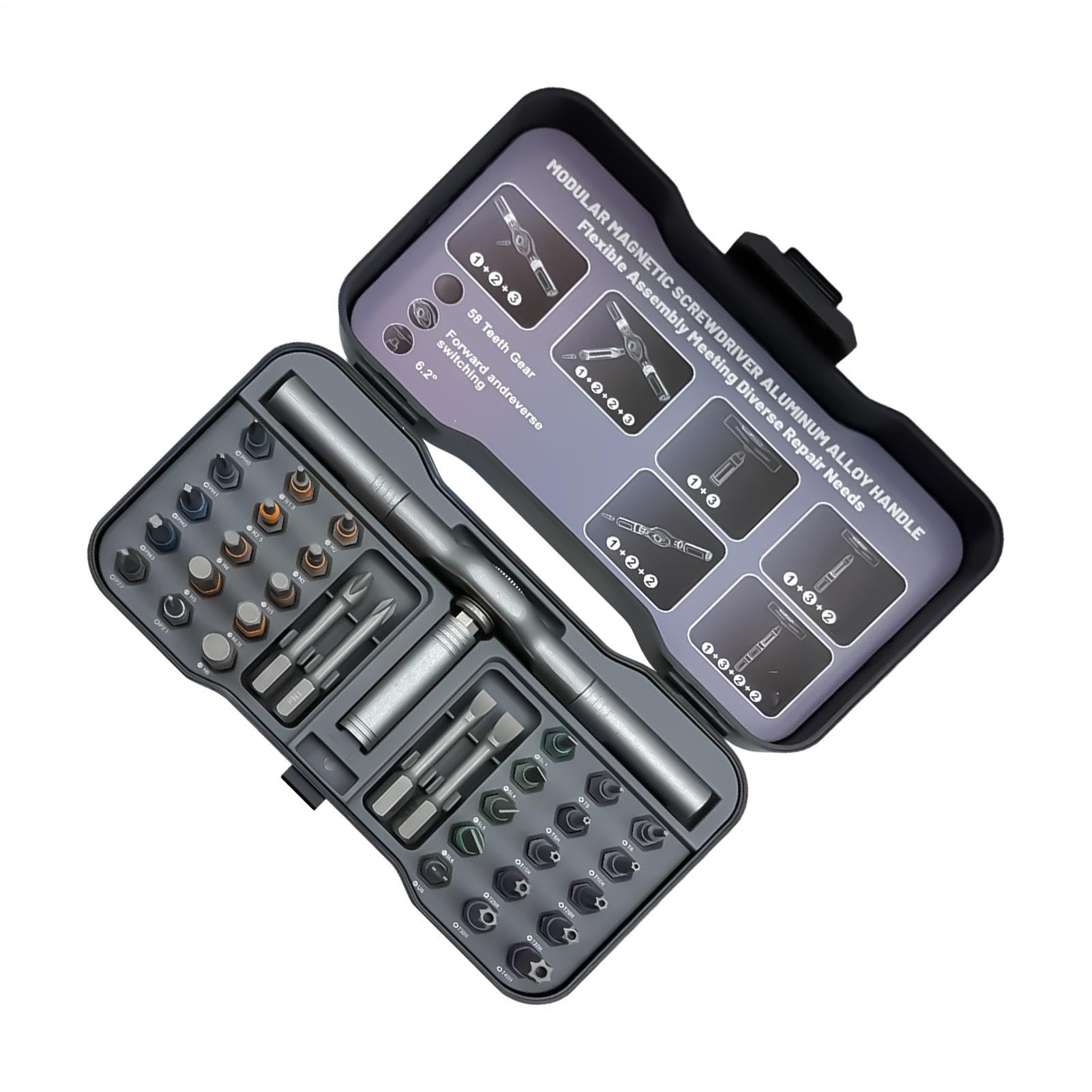 Ratschen-Schraubendreher-Set Magnetisches Präzisions-Werkzeug