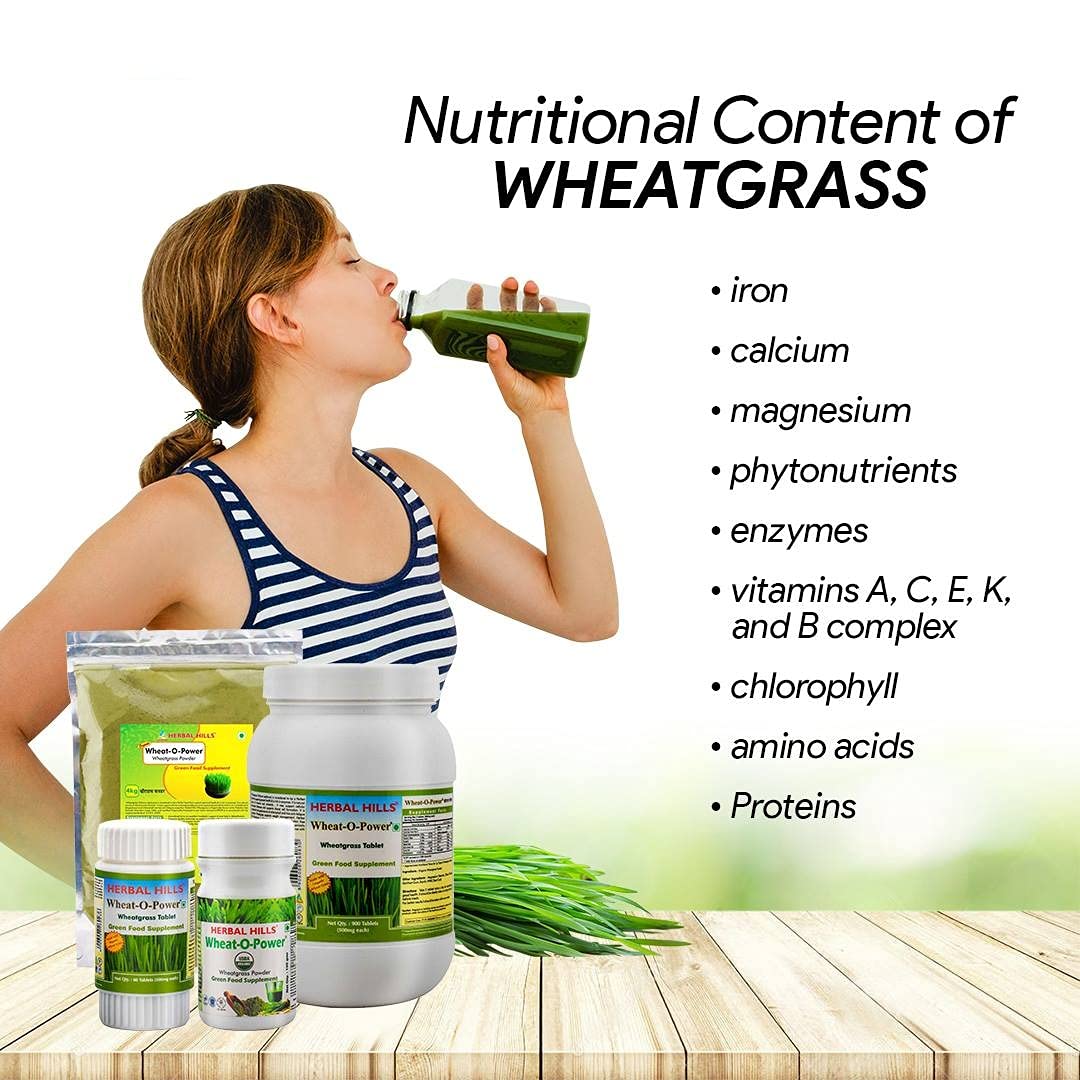 Herbal Hills Wheatgrass Powder, (500 gm Pack) | Supports Detox, Immunity & Energy | Ayurvedic Green Superfood For Daily Wellness & Alkaline Balance | With Fresh Wheatgrass Leaves - Image 5 thumbnail