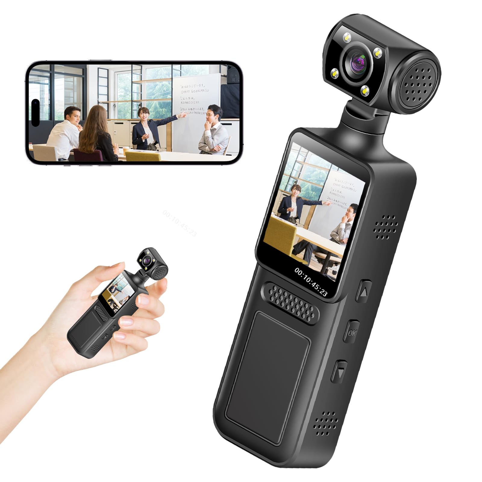 Amazon.co.jp: 【最進化の1.3インチの小型ビデオカメラ】ボディカメラ