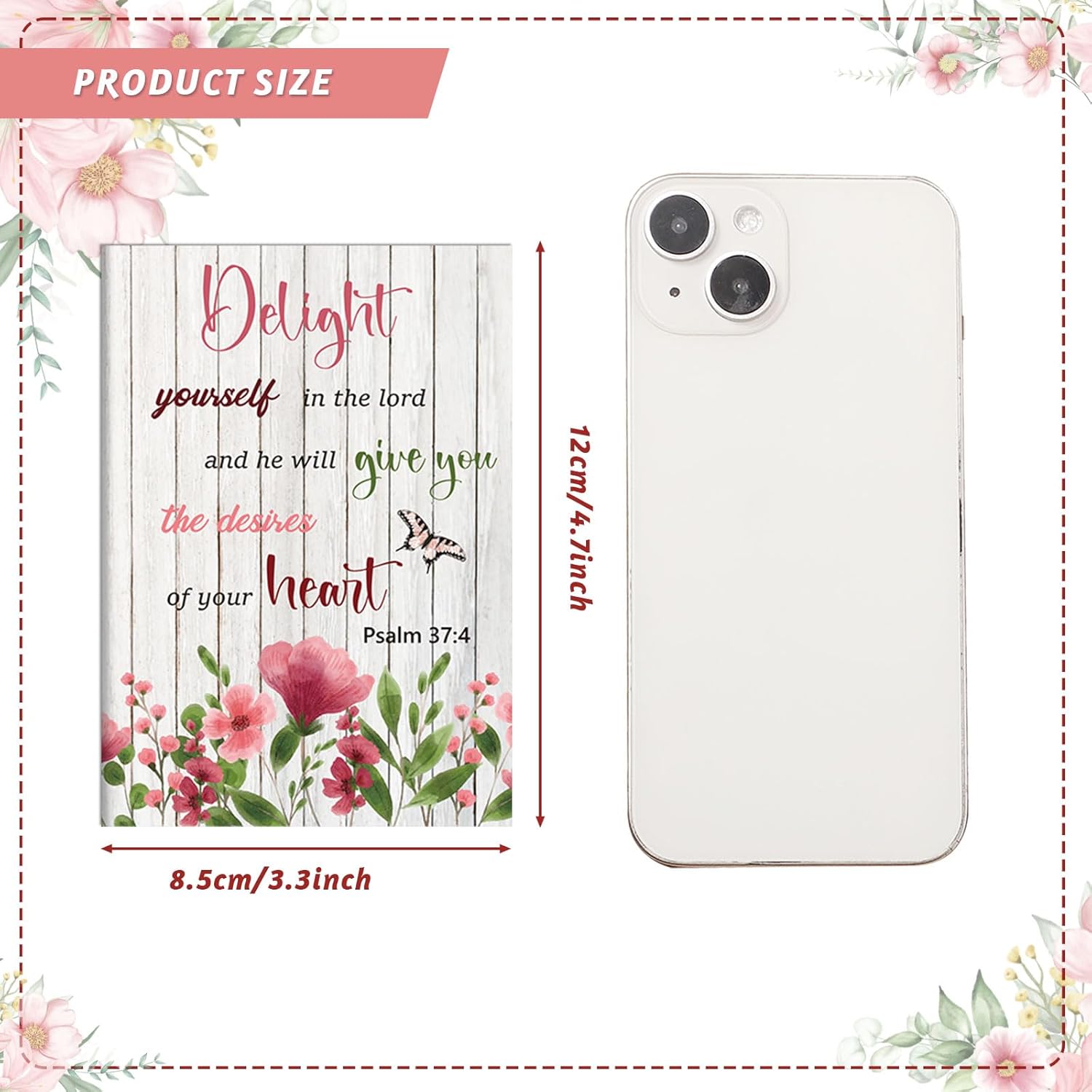 BESARME 24 Pack Floral Small Pocket Notebook, Christian Gifts Prayer Journal for Women Bible Quote Notepads Easter Gifts Religious Devotionals Gifts for Women School Supplies - Image 2