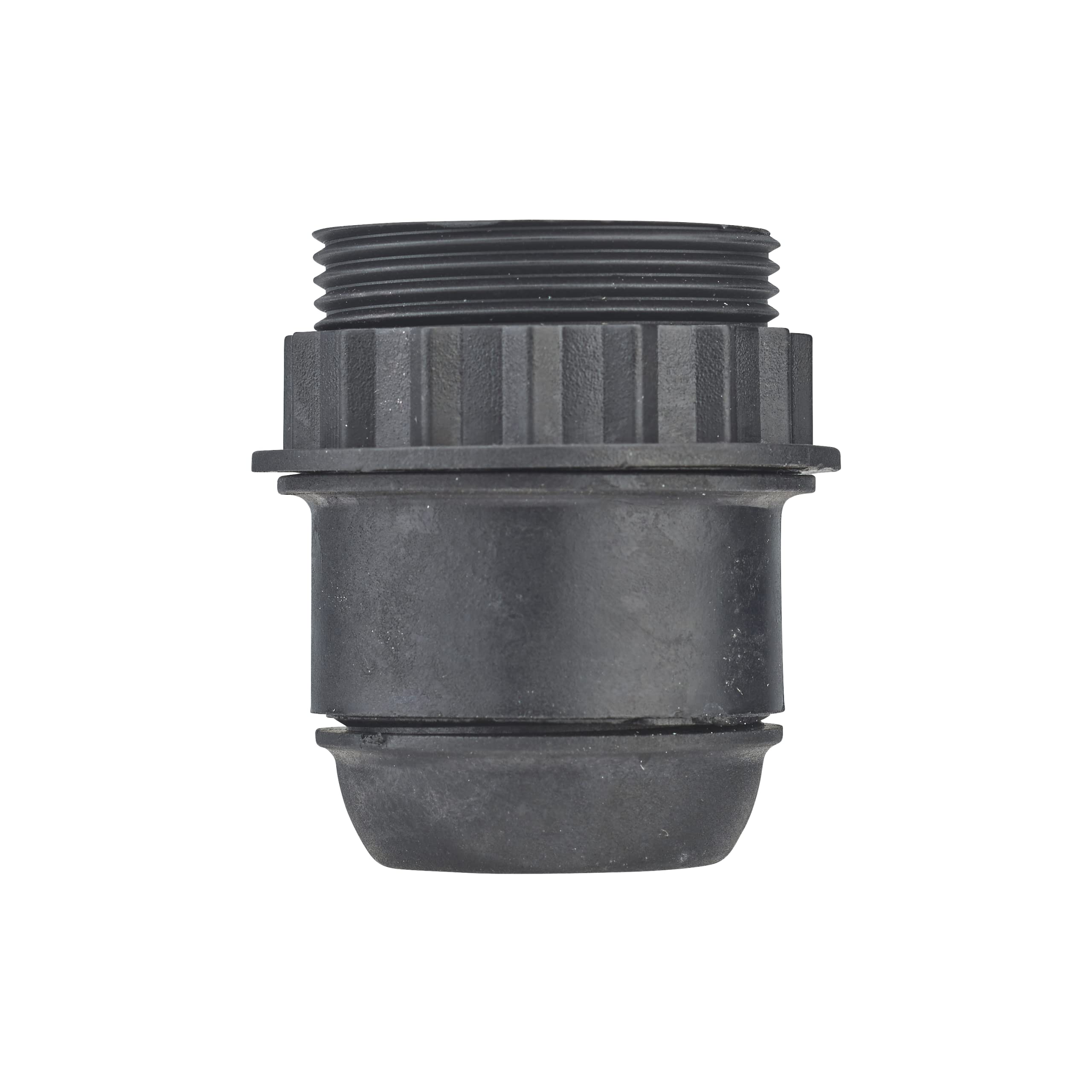 DEBFLEX Gniazdo żarówki - Gniazdo żarówki - Gniazdo świetlne - Gniazdo lampy - E27 Chem 1/2 gwintowane gniazdo z pierścieniem D58mm złącze 10mm czarne - Debflex - 712700