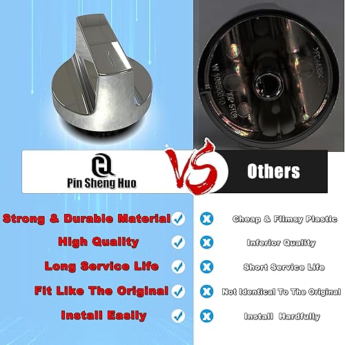 Miniatura 2 de 5304525746 - Pomo de quemador para frigidaire perillas de rango de gas piezas de estufa de gas reemplazo de perilla de control de acero inoxidable