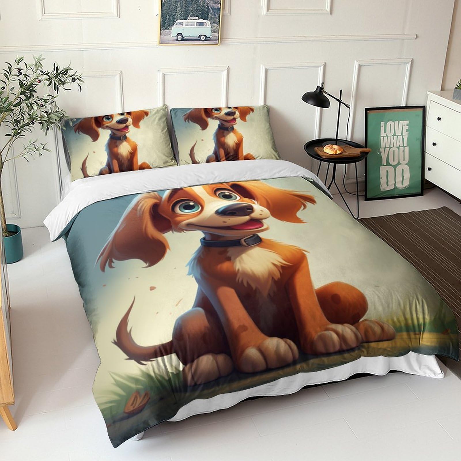 Parure de lit avec taies d'oreiller en tissu anti-plis pour lit enfant et ado