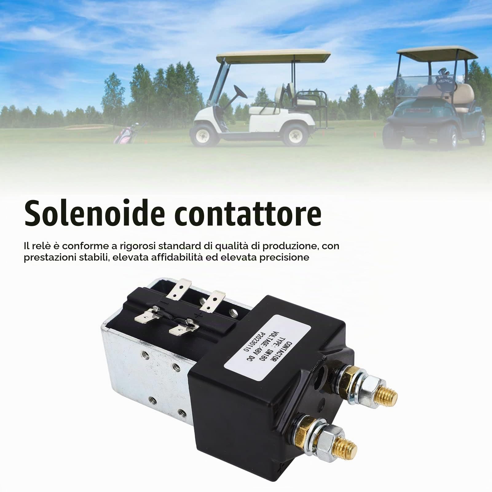 Topiky Solenoide Contattore 48V 200Amp, Solenoide Contattore Principale Universale SW180 per Carrello Elevatore, Carrello Da, Impieghi Gravosi, Controllo Elettrico