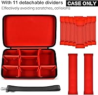 Vista 3 de Comecase Estuche rígido de batería extra grande para batería y cargador Milwaukee M12/M18, soporte de caja de baterías para baterías de 18V 20v Negro