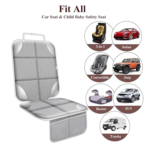 Miniatura 7 de Meolsaek Protector de Asiento de Automóvil para Niños, Cubierta de Asiento de Automóvil de Tela 600D Impermeable con Respaldo Antideslizante, Debajo