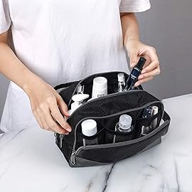 Gonex Travel Toiletry Bag Nylon, Shaving Bag Toiletry Organizer Deep Purple