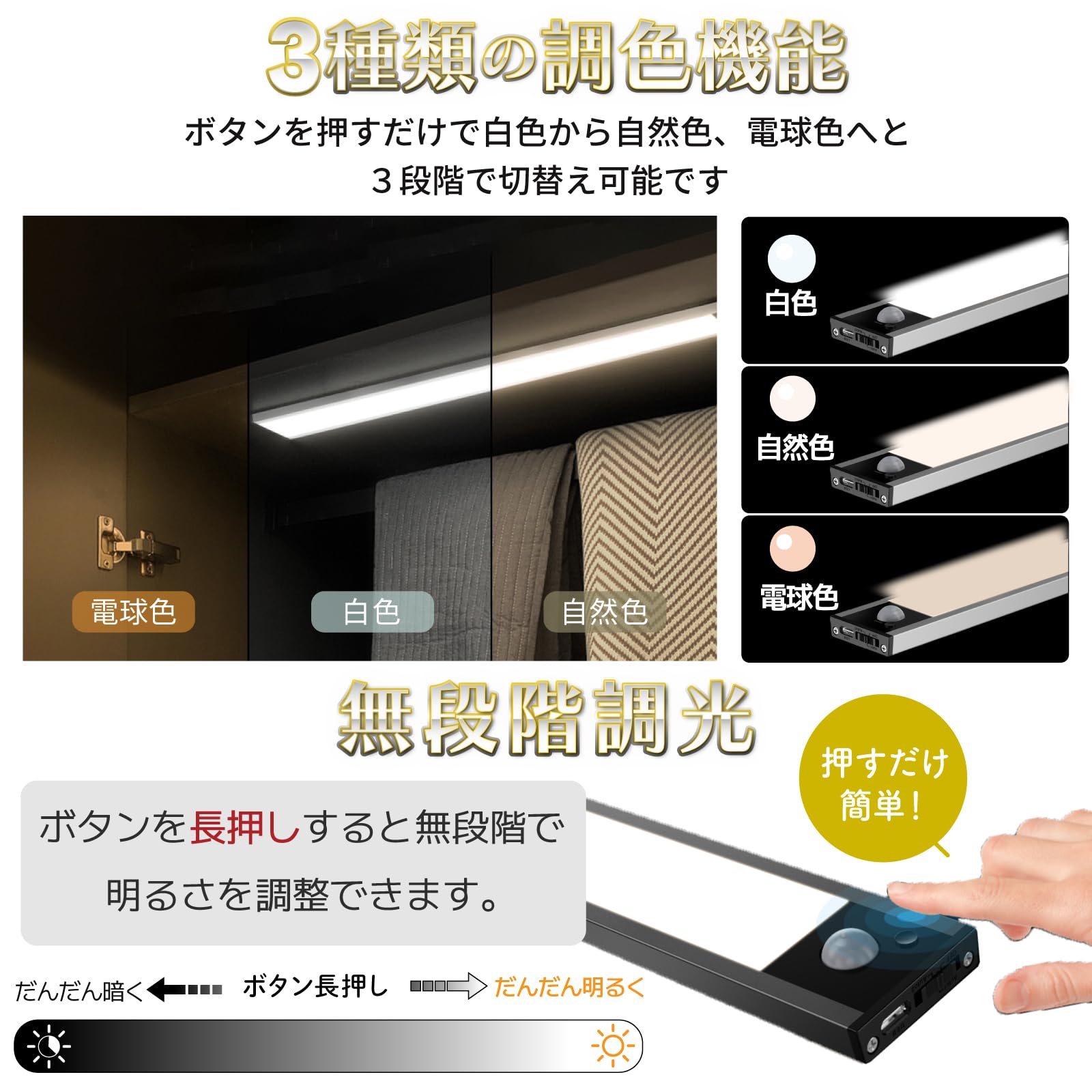Amazon.co.jp : 人感 センサーライト 室内 led ジンカン センサー