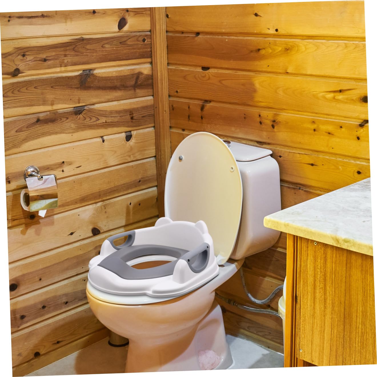 GARVALON 1pieza Asiento De Inodoro Para Niño Niña Cojín Pu Reductor De Wc Para Entrenamiento De Baño Diseño Para Niño Niña y Niñas Fácil De Limpiar y Antideslizante