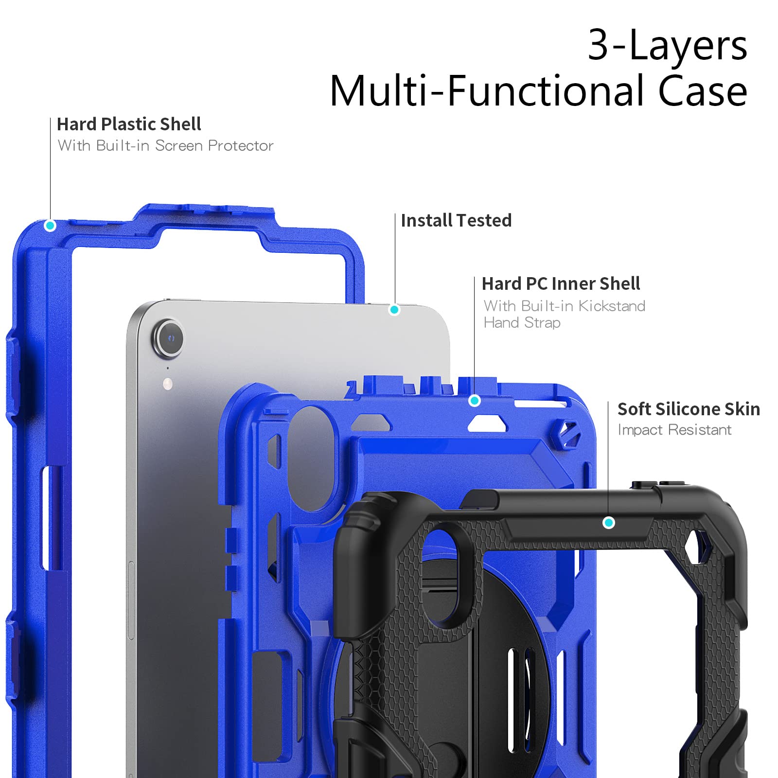 INFILAND - Funda Para IPad Mini 6 (8.3 Pulgadas, 2021), Parte Trasera