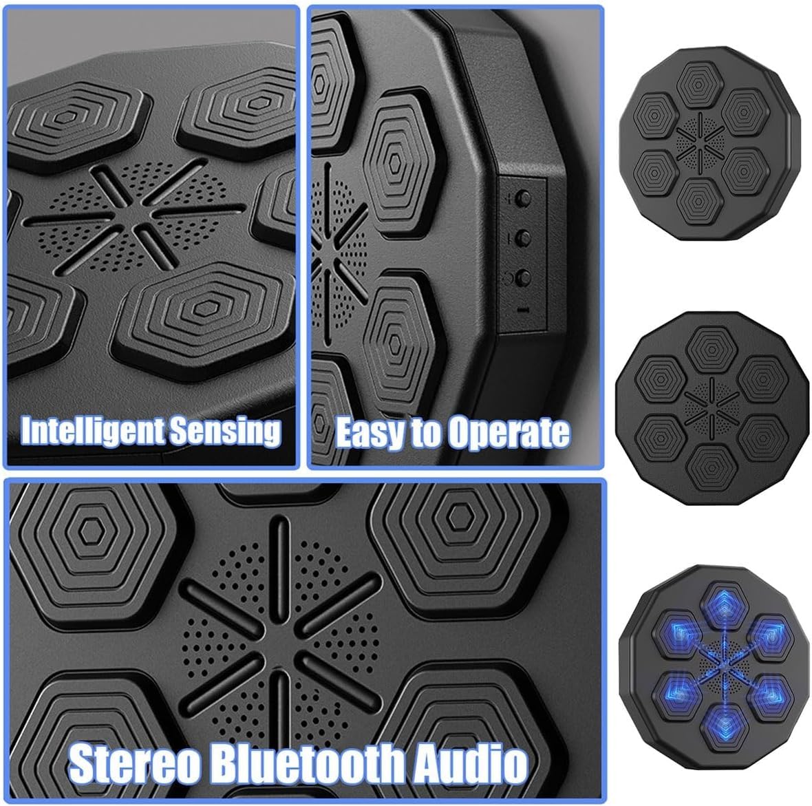 Inteligentna maszyna bokserska Bluetooth, elektroniczny sprzęt do treningu muzyki, montowany na ścianie, inteligentny cel dla dzieci i dorosłych ćwiczenia domowe