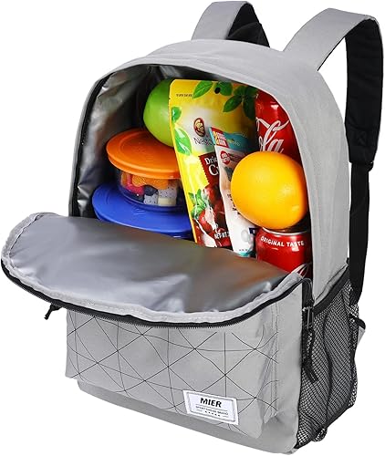 MIER Mochila térmica térmica pequeña, a prueba de fugas, ligera, linda para el trabajo, picnic, camping, viajes de un día al parque, 15 L