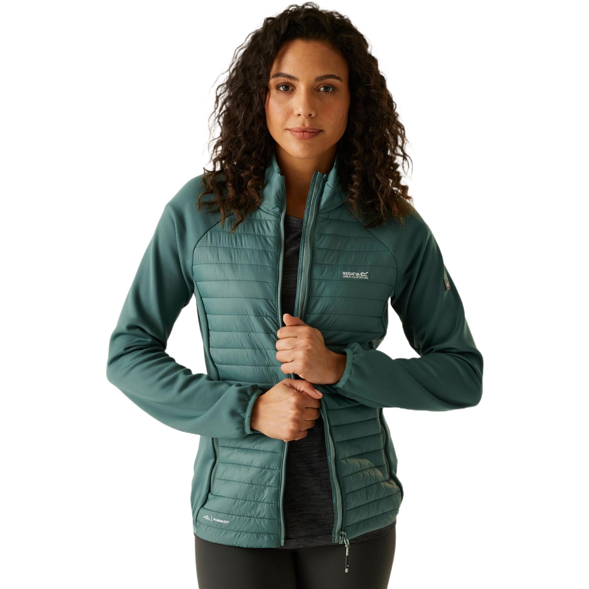 Regatta Women's Green Clumber Water-Repellent Hybrid Baffled Jacket Size 12