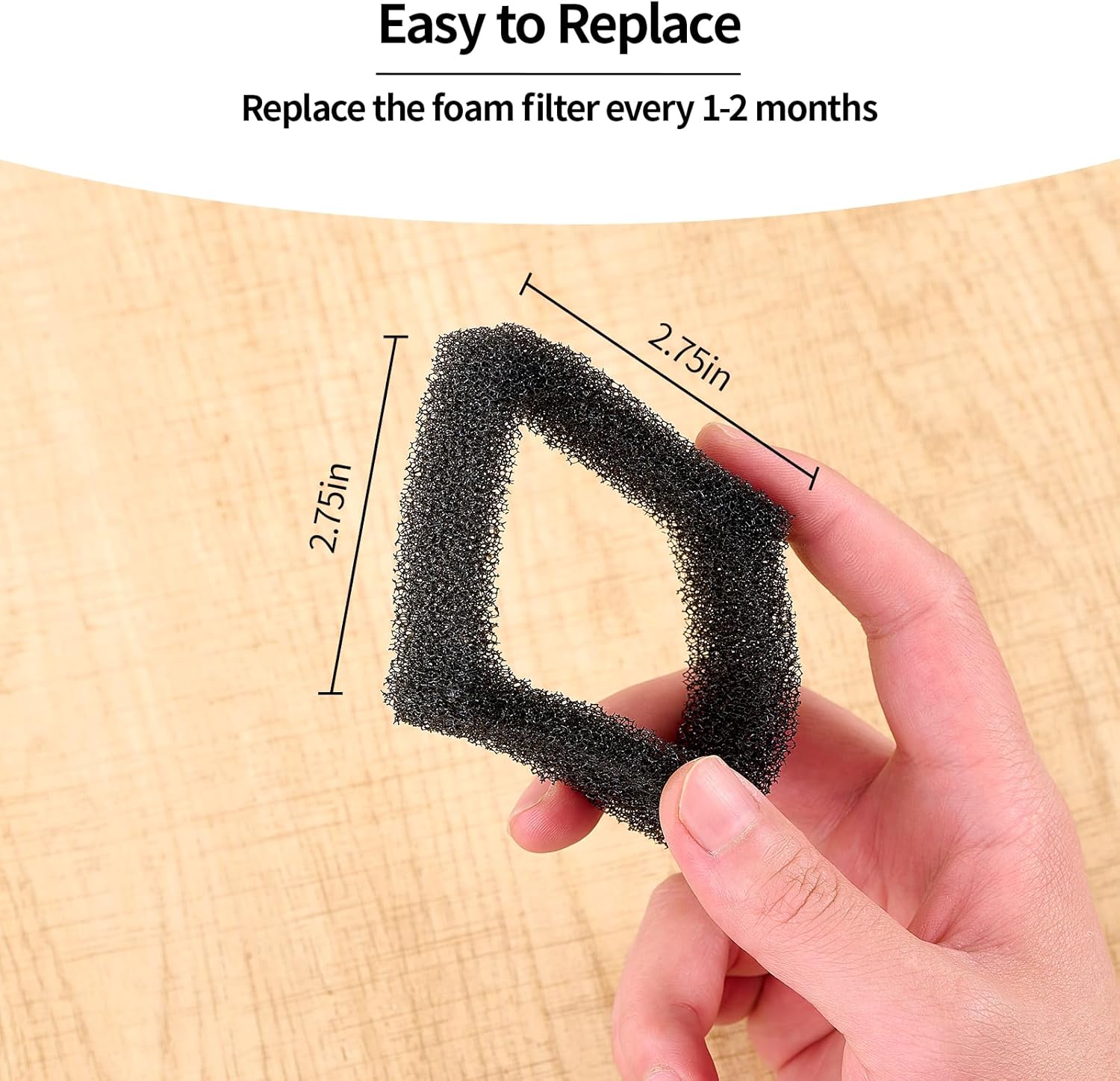 Replacement Foam Filter for 3L/ 101oz Cat Water Fountain, 8 Sponge Foam Filters, Black - Image 5