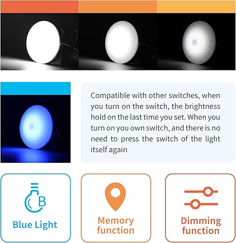 Miniatura 5 de Luz LED de disco para interior de caravana, 12 V, regulable, luz blanca fría, luz de disco de 4.5 pulgadas, luz de techo LED para caravana, 12