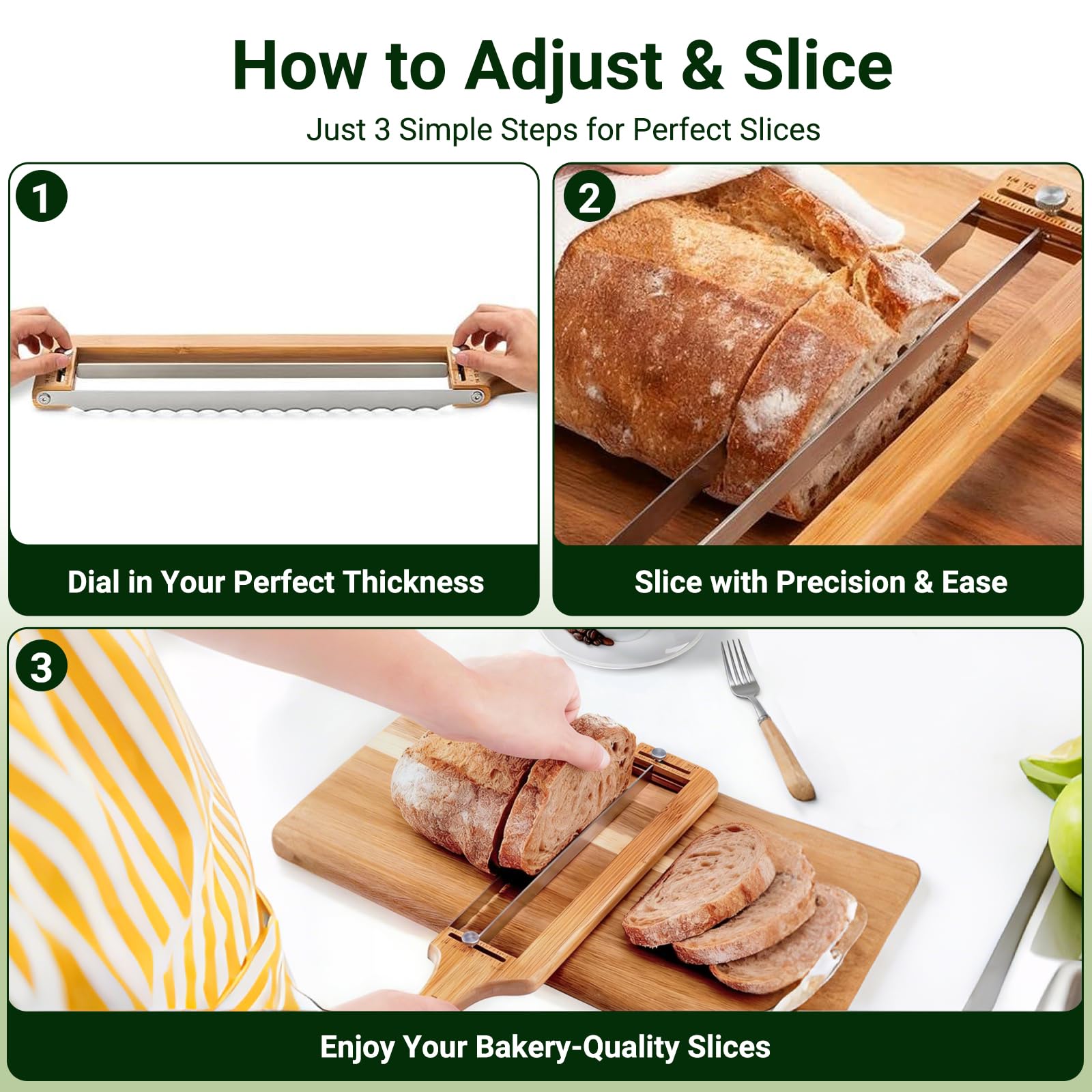 Adjustable Bread Slicer - Slice Like a Pro -4