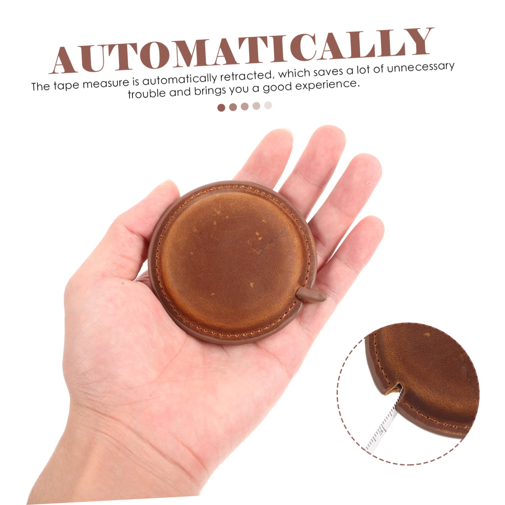 NUOBESTY 5piezas Cinta Métrica Retráctil Para Medidas Del Cuerpo Flexible y Ligera Para Costura y Medición De Cintura Uso Práctico Bolsos Diseño Retro