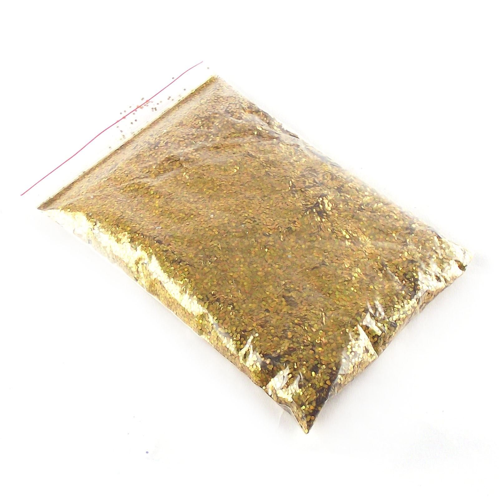 25 Grams of Chunky Holographic Glitter - Nail Craft Body Large Cut Fleck[Gold]
