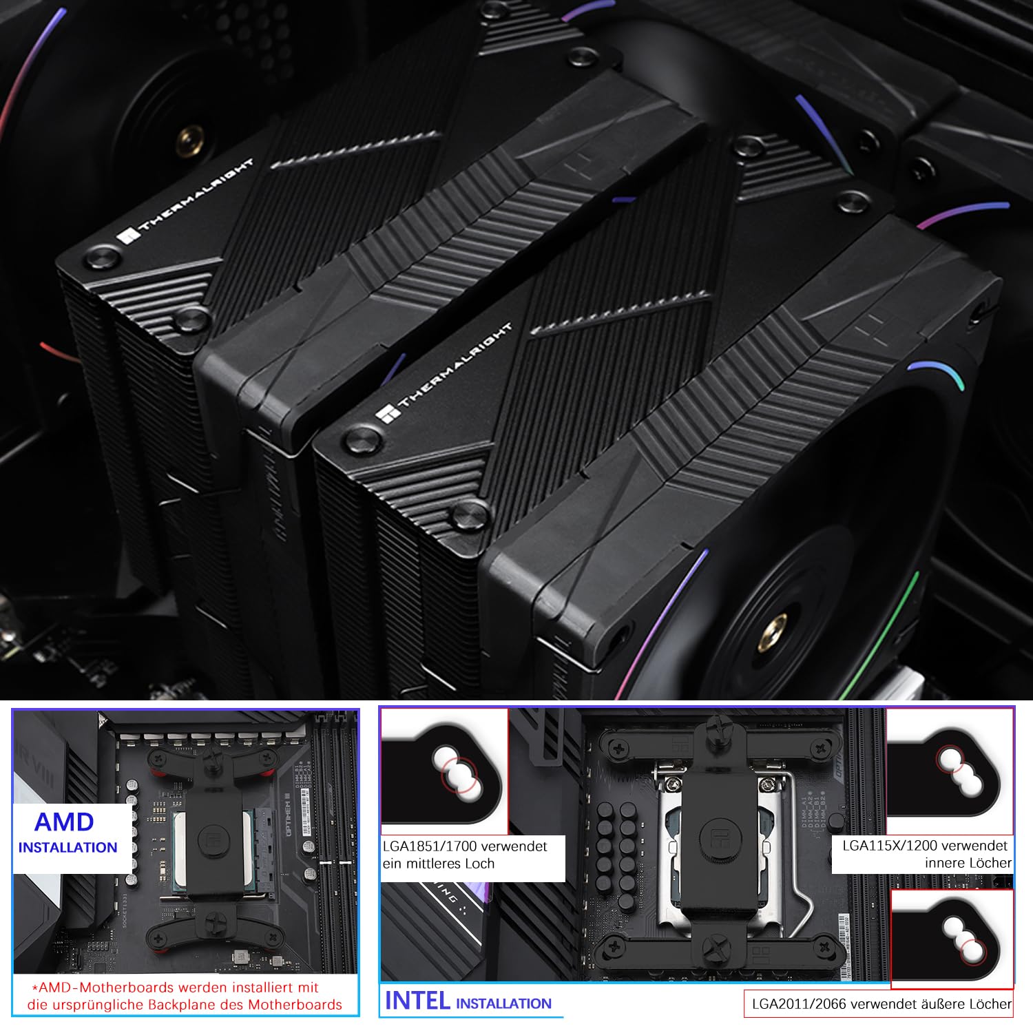 TR-Thermalright Phantom Spirit 120 EVO,Enfriador para CPU,Doble torre con 7 tubos de calor, Cubierta superior con acabado arenado,Doble ventilador PWM de 120mm a 2150RPM,Para AM5/AM4/ LGA1851/1700