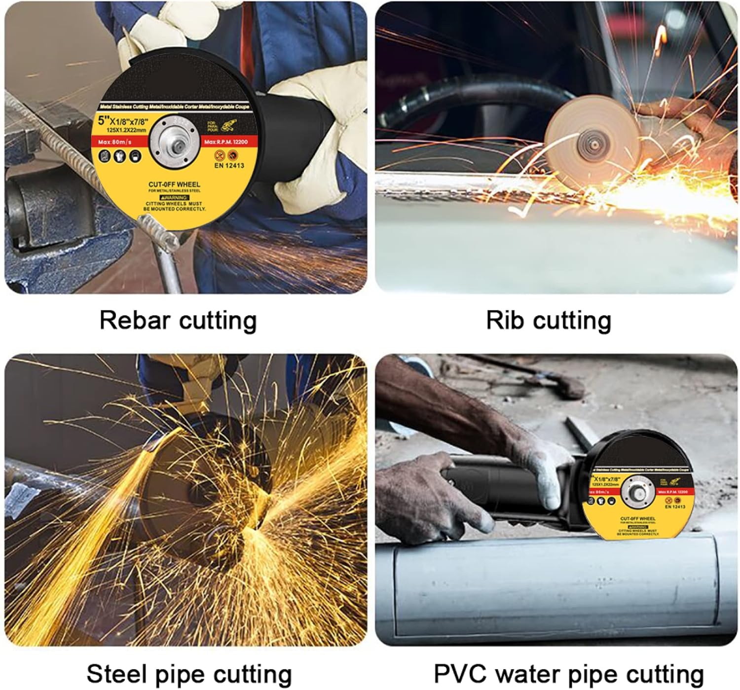 25pcs Mini Cutting Disc 3'' 75mm Resin Grinding Wheel Saw Blades Grinder Tool For Metal Cutting
