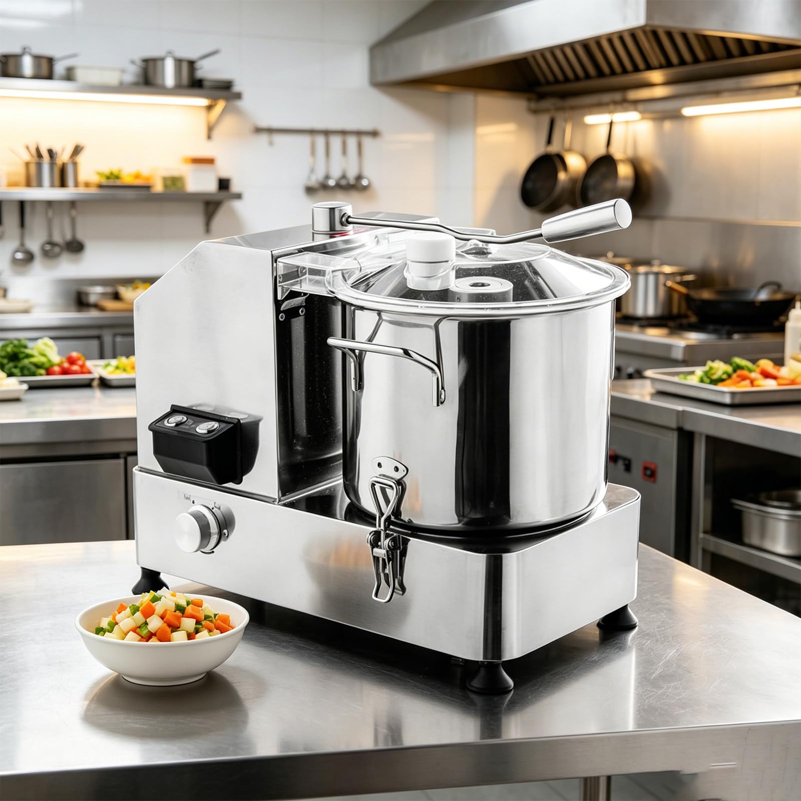 Robot da Cucina Multifunzione, Food Processor, Tritatutto, Motore 2000W, Ciotola Removibile, Pulizia Facile, per ristoranti e Carne suina 9L