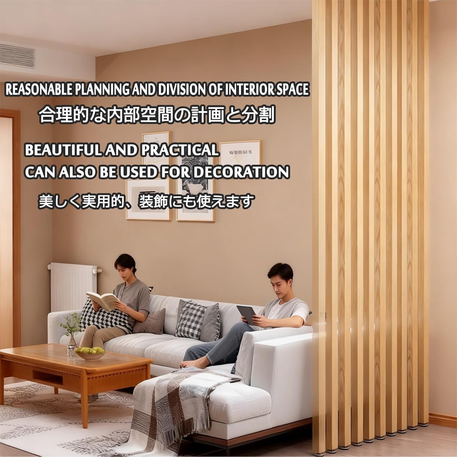 玄関壁パーティションルームディバイダー、ホテルの部屋の仕切り柱、スラットパーティションスクリーン、柱パーティションスクリーン、厚みの