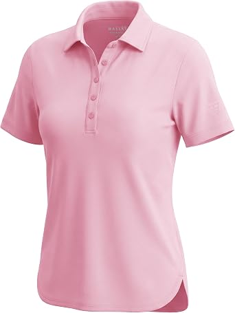 M MAELREG Womens Golf Shirt Short Sleeve 5 Buttons Quick Dry Casual Solid Moisture Wicking Tennis Polo Shirts for Women