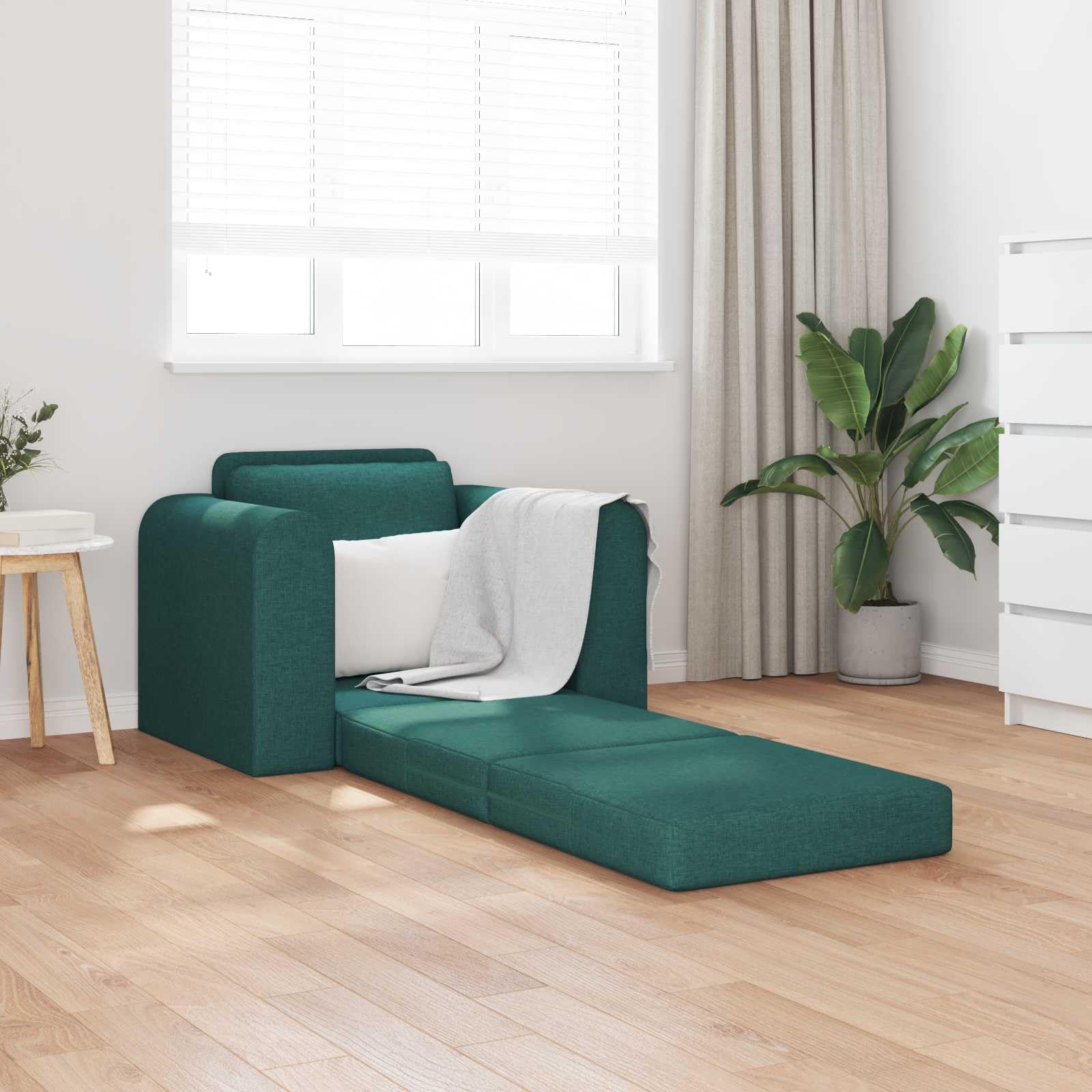 tissu convertible mécanisme manuel design moderne vert 98 x 71 x 83 cm