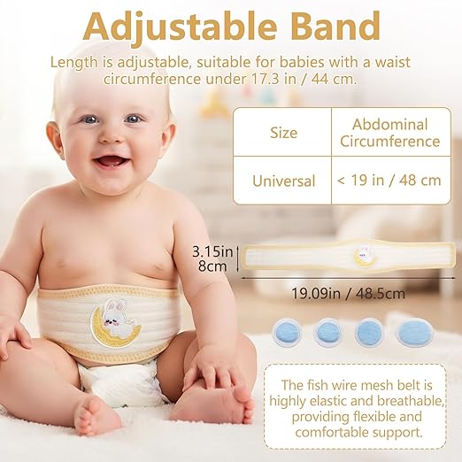 Cinturón para hernia umbilical de bebé con 3 almohadillas miniatura 5