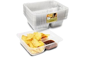 50 Count Disposable Nacho Trays with Dip Holder